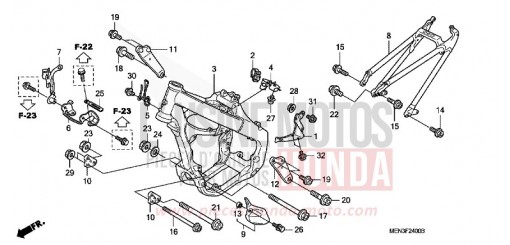 FRAME BODY CRF450R9 de 2009
